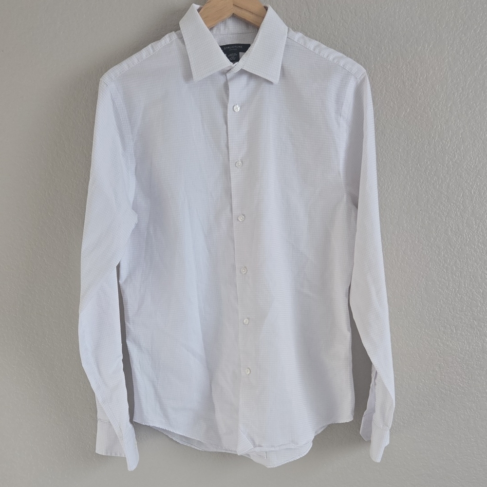 Structure Men's Crisp White Dress Shirt